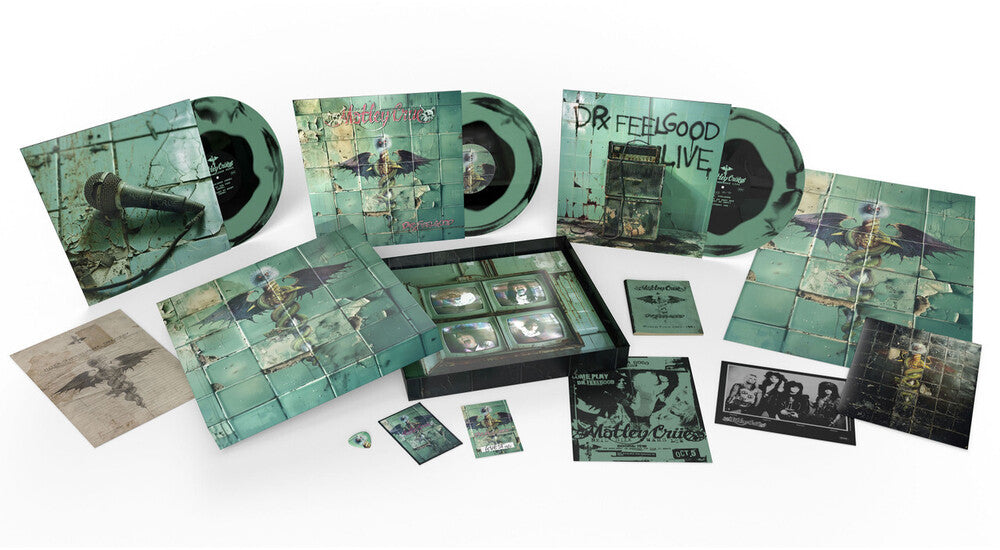 the album cover for Motley Crue - Dr. Feelgood (35th Anniversary) [Deluxe Edition 3 LP Boxset]]