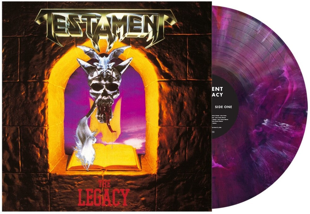 the album cover for Testament - Legacy - Purple Blue Red Marble (Blue) [Colored Vinyl]