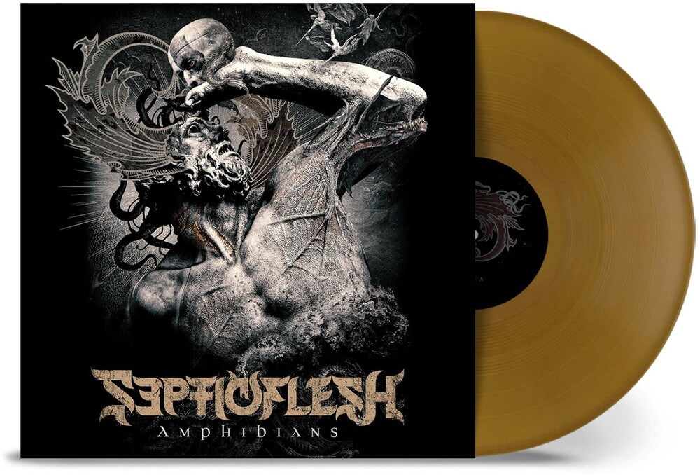 the album cover for Septicflesh - Amphibians - Gold (W/Cd) [Colored Vinyl] (Gol)