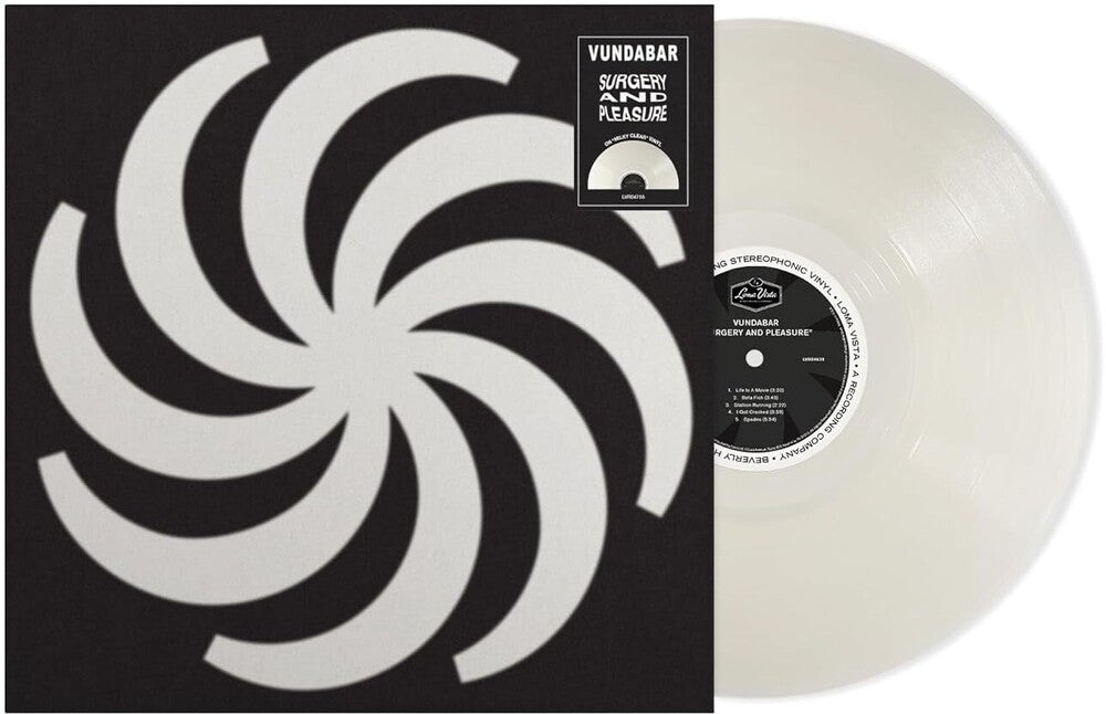 the album cover for Vundabar - Surgery and Pleasure [Limited Edition Milky Clear vinyl]