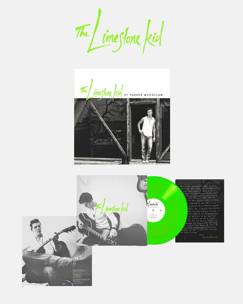 the album cover for Parker McCollum - Limestone Kid [Indie Exclusive] - Lime [Colored Vinyl] (Grn) [Limited Edition]