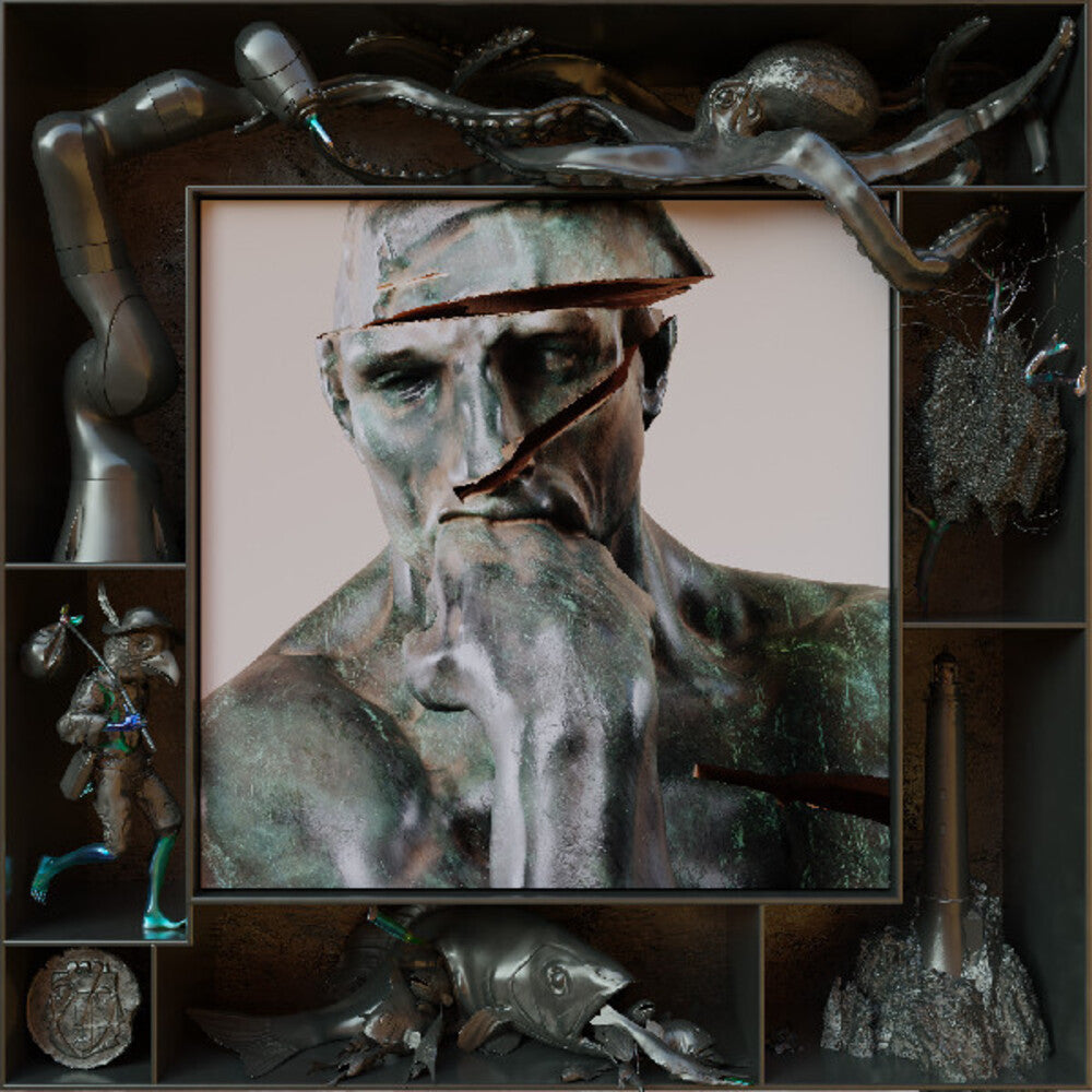 the album cover for Mark Pritchard &amp; Thom Yorke - Tall Tales