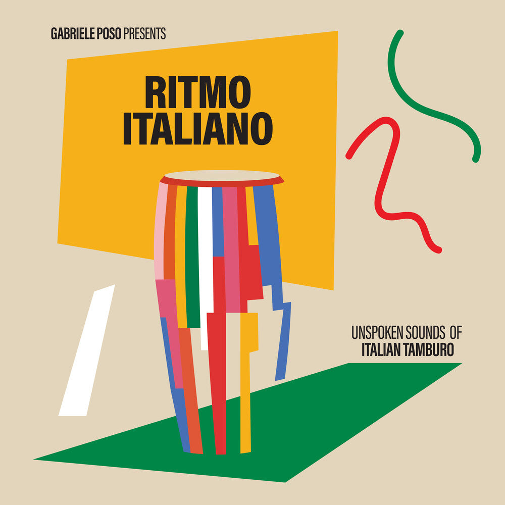 the album cover for Gabriele Poso - Ritmo Italiano Unspoken Sounds Of Italian Tamburo