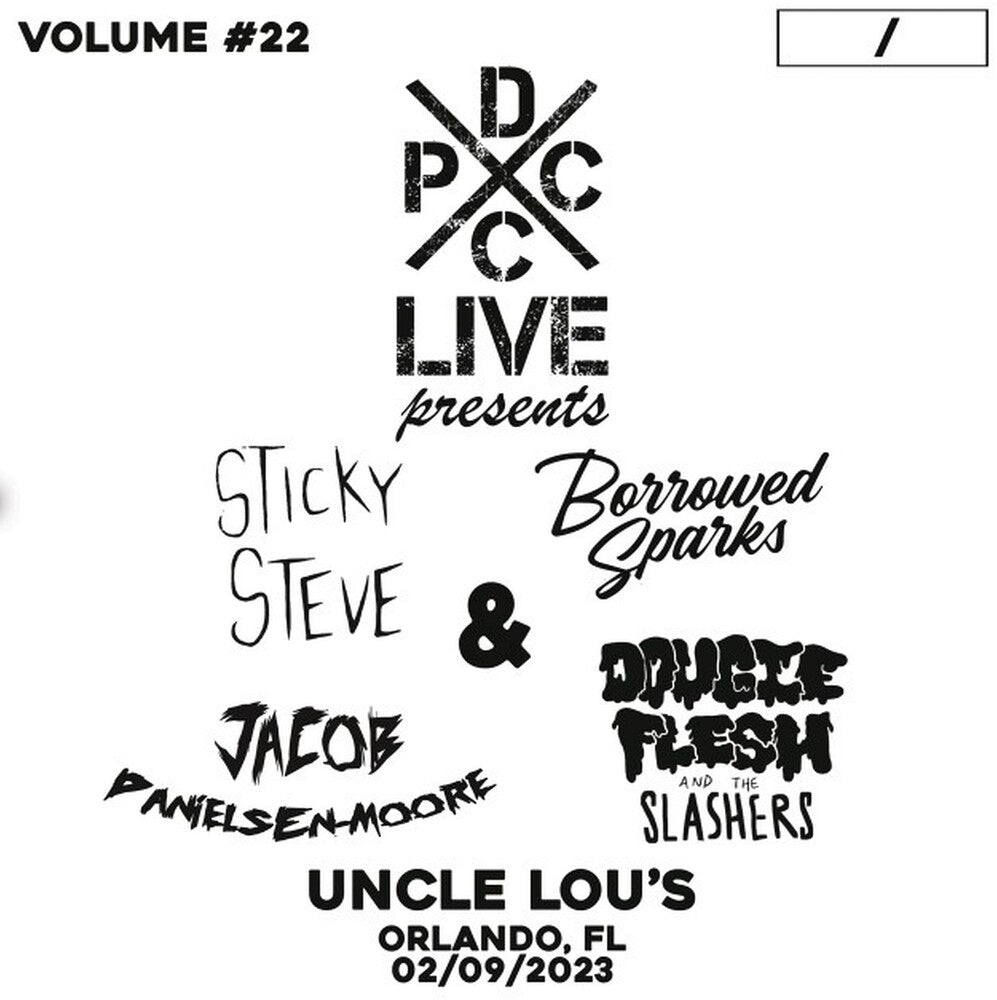 the album cover for Sticky Steve / Borrowed Sparks / Danielsen-Moore - Dcxpc Live Vol22
