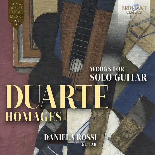 the album cover for Daniela Rossi - Duarte: Homages Works For Guitar Solo