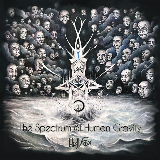 the album cover for Hellfox - The Spectrum Of Human Gravity