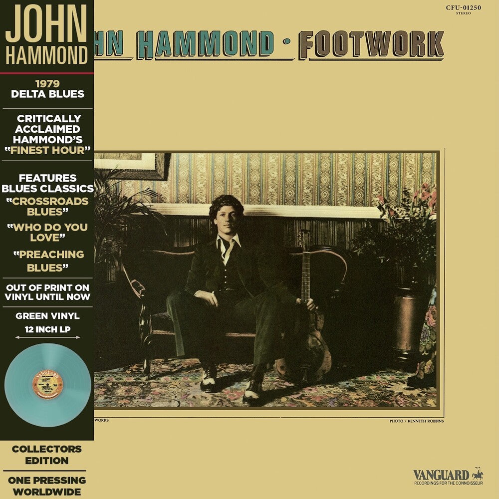 the album cover for Hammond, John - Footwork - Green/Red