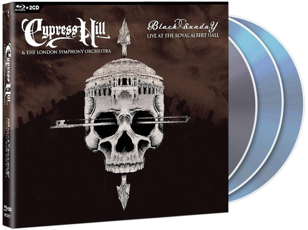 the album cover for Cypress Hill & the London Symphony Orchestra - Black Sunday Live At The Royal Albert Hall (Wbr)