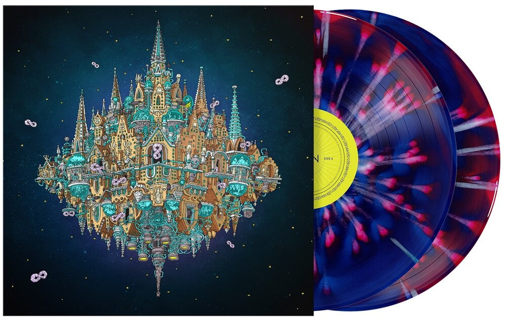 the album cover for Dance Gavin Dance - Pantheon [Indie Exclusive Cobalt/Ruby Smush/White Splatter 2 LP]