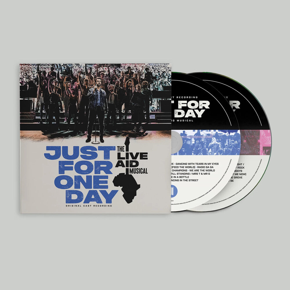 the album cover for Just For One Day: The Live Aid Musical / Various - Just For One Day: The Live Aid Musical / Various