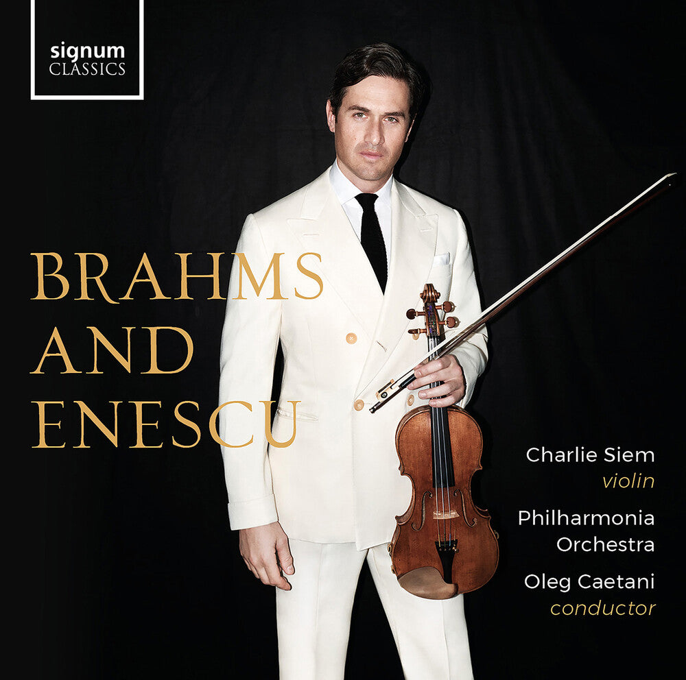 the album cover for Siem / Caetani - Brahms & Enescu