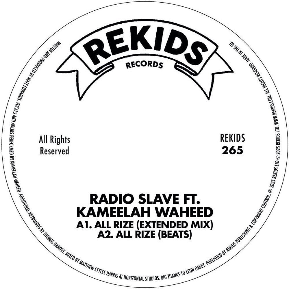 the album cover for Radio Slave - All Rize