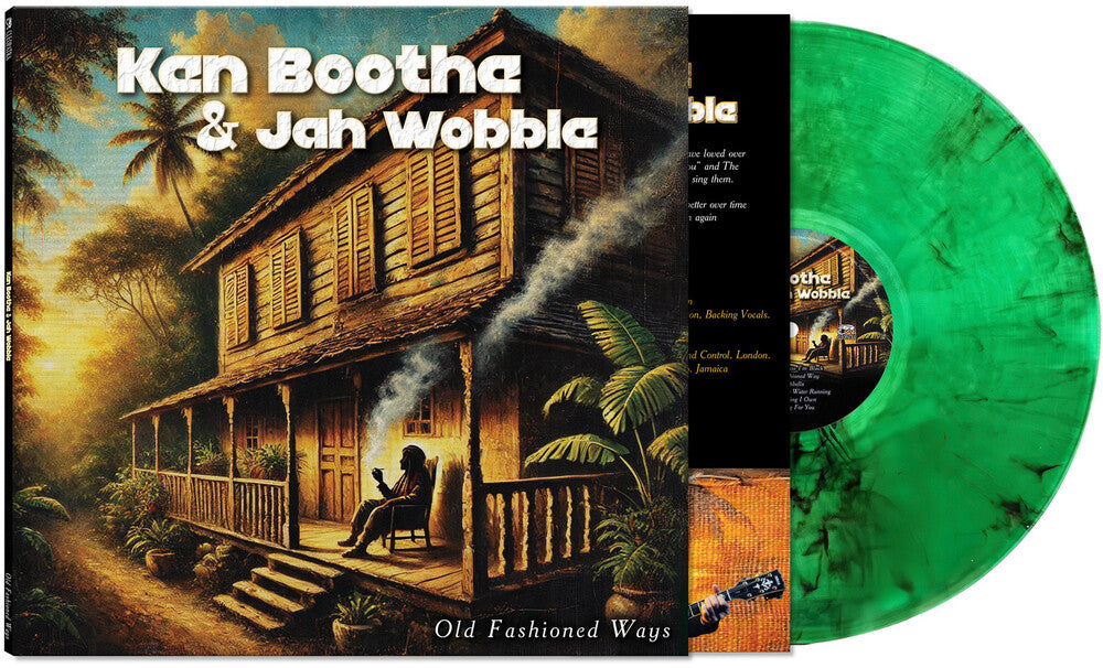 the album cover for Ken Boothe &amp; Jah Wobble - Old Fashioned Ways -  [Green Marble LP]