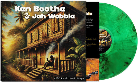 the album cover for Ken Boothe &amp; Jah Wobble - Old Fashioned Ways -  [Green Marble LP]