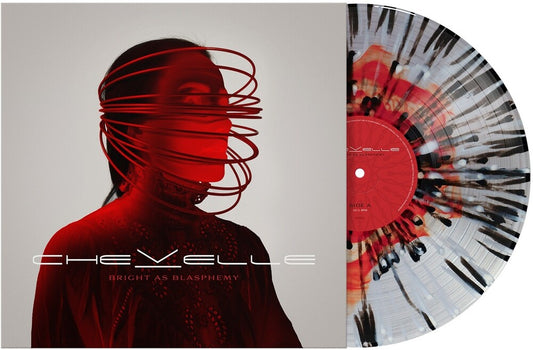 the album cover for Chevelle - Bright As Blasphemy [Indie Exclusive Ruby/Clear/White-Black Splatter LP]