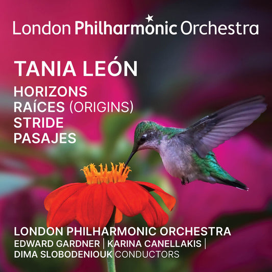 the album cover for London Philharmonic Orchestra - Tania Leon: Horizons Raices (Origins) Stride