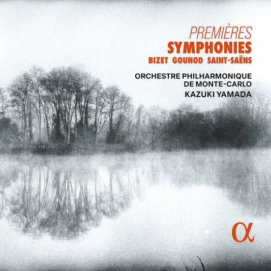 the album cover for Orchestre Philharmonique De Monte Carlo - Bizet Gounod & Saint-Saens: Premieres Syms