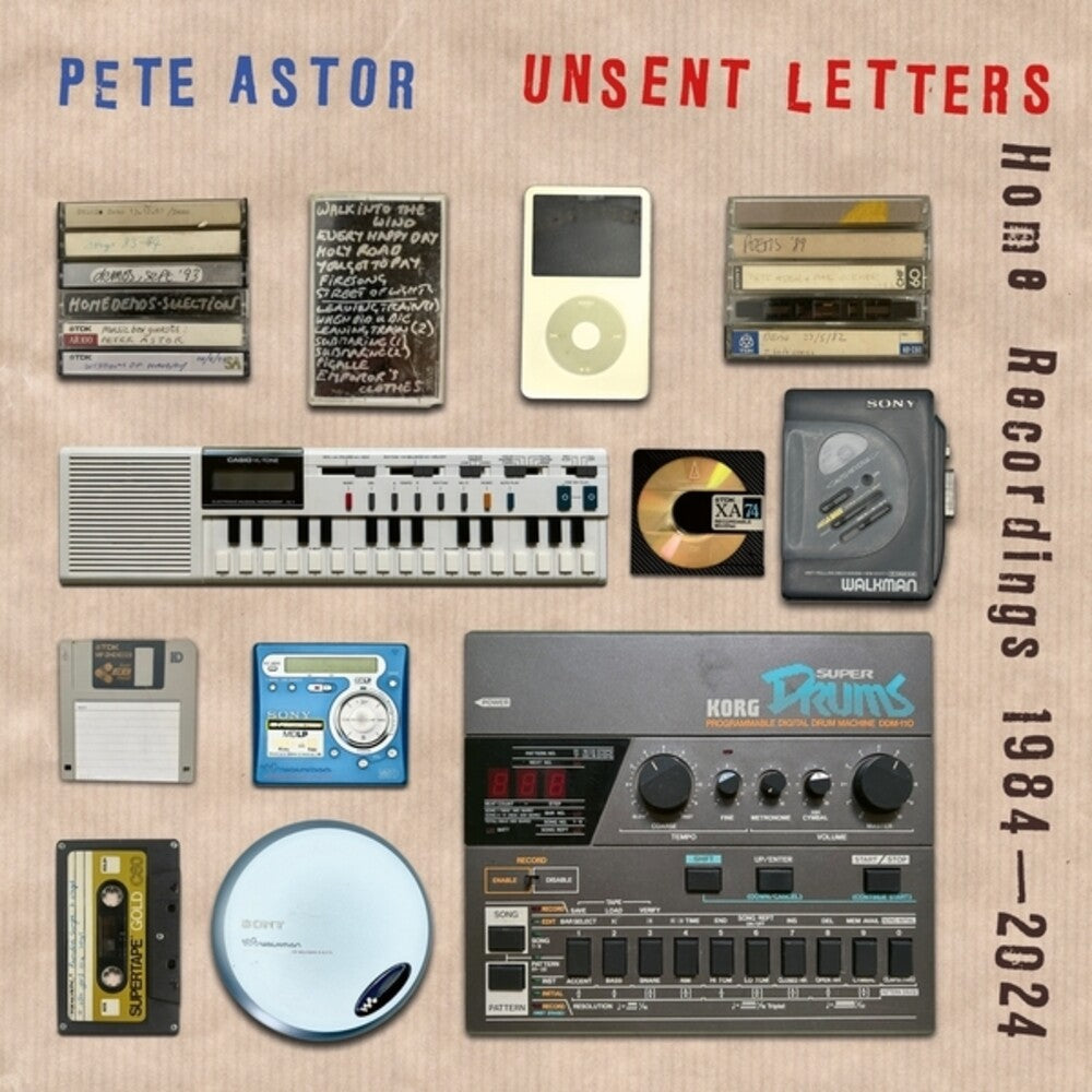 the album cover for Pete Astor - Unsent Letters: Home Recordings 1984-2024