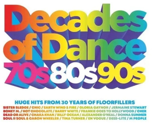 the album cover for Decades Of Dance: 70s 80s 90s / Various (Uk) - Decades Of Dance: 70s 80s 90s / Various (Uk)