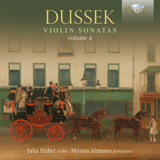 the album cover for Julia Huber - Dussek: Vn Sons Vol. 4