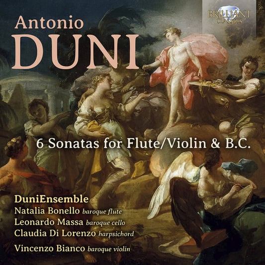 the album cover for DuniEnsemble - Duni: 6 Sons For Flute/Violin & B.C.