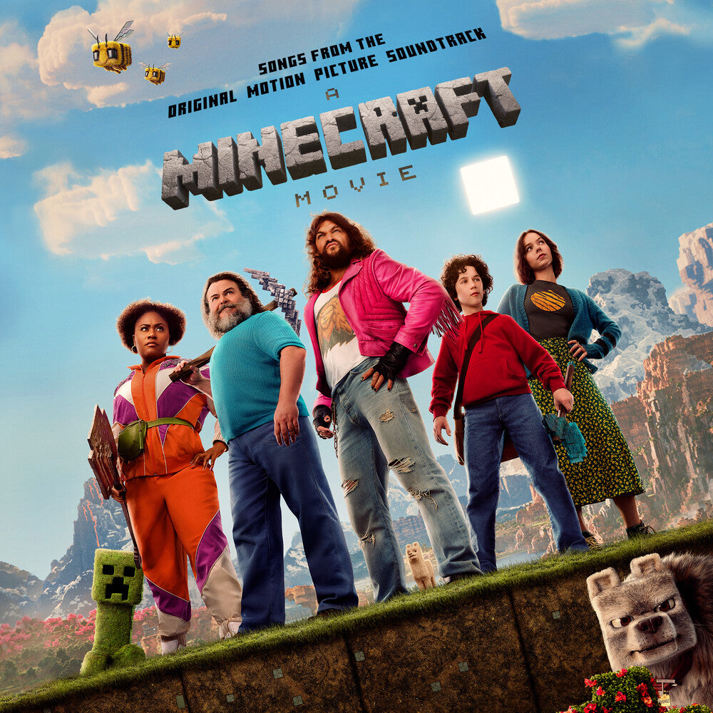 the album cover for A Minecraft Movie - O.S.T. - A Minecraft Movie (Songs from the Original Motion Picture Soundtrack) [Teal Vinyl]