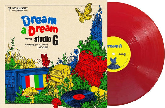the album cover for Various Artists - Jazz Dispensary Presents - Dream A Dream With Studio G: Cratedigger's Archive (1970-2009) [Apple Red Vinyl]