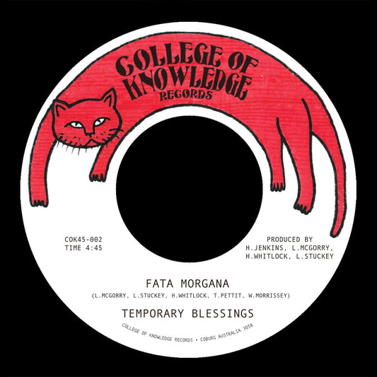 the album cover for Temporary Blessings - Fata Morgana B/W Silence Leaves An Open Wound
