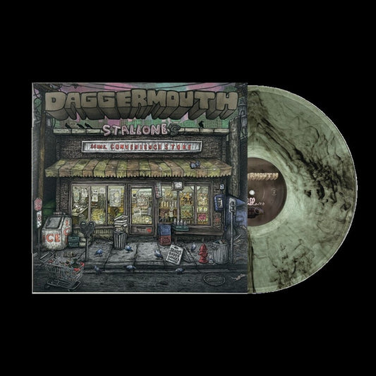 the album cover for Daggermouth - Stallone - Coke Bottle W/ Black Swirl