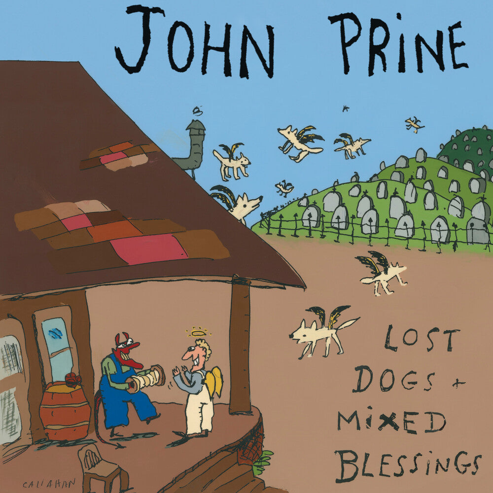 the album cover for John Prine - Lost Dogs + Mixed Blessings