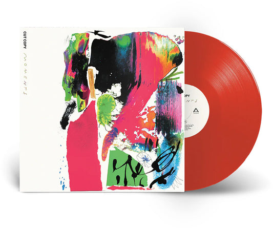 the album cover for Cut Copy - Moments [Apple Red Opaque]