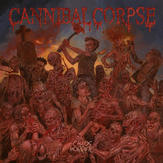 the album cover for Cannibal Corpse - Chaos Horrific (Blue) [Colored Vinyl] (Smok)