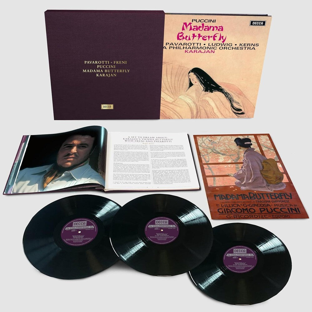 the album cover for Freni /Pavarotti / Wiener Philharmoniker - Puccini: Madama Butterfly [180g 3 LP]
