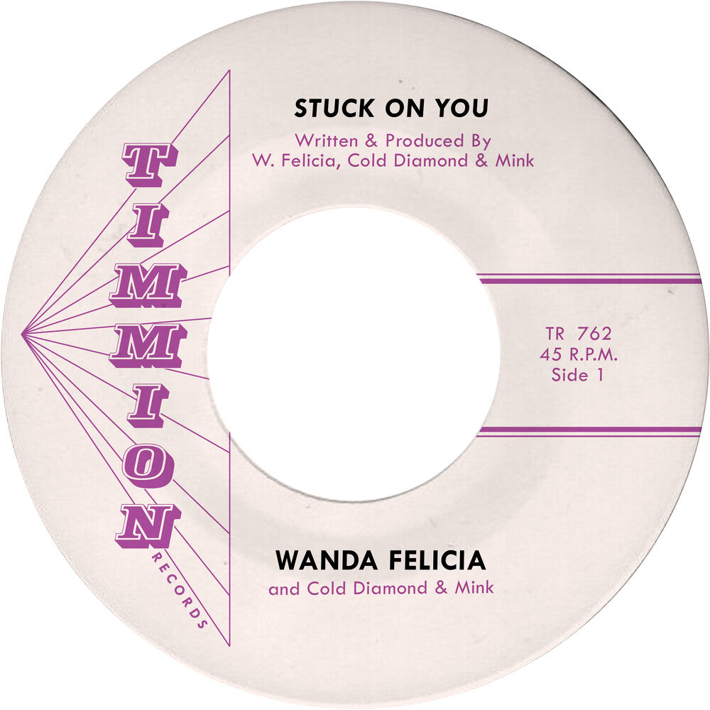 the album cover for Wanda Felicia / Cold Diamond & Mink - Stuck On You - Pink [Colored Vinyl] (Pnk)