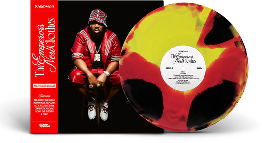 the album cover for Raekwon - The Emperor's New Clothes [Ocean Cranfire - Three Color (Red, Yellow Black) LP]