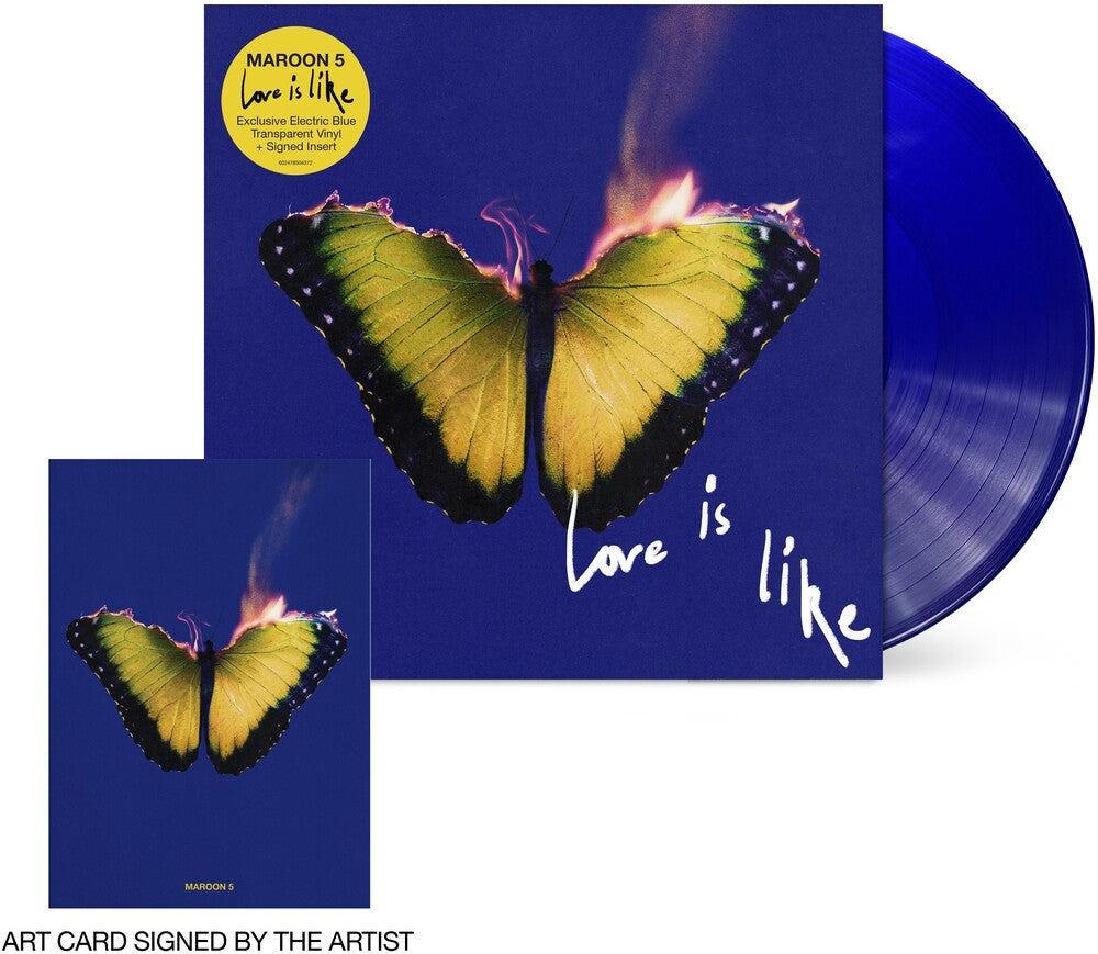 the album cover for Maroon 5 - Love Is Like (electric Blue Transparent Vinyl/signed Insert) [Indie Exclusive]