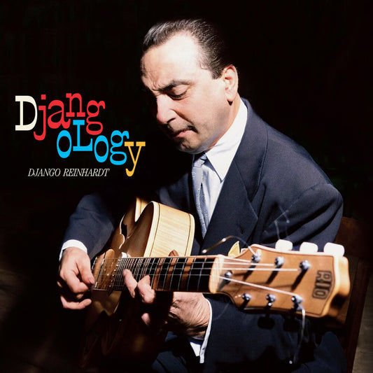 the album cover for Django Reinhardt - Djangology (Blue) (Bonus Tracks) [Colored Vinyl] [Limited Edition]
