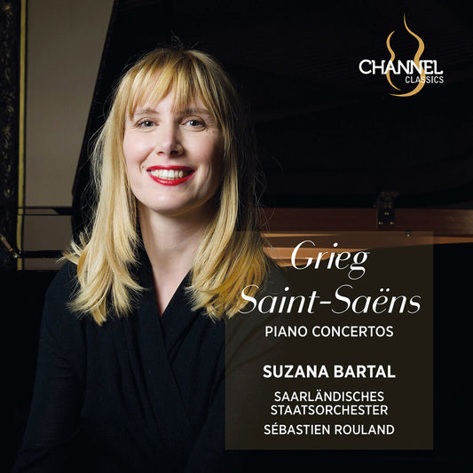 the album cover for Suzana Bartal - Grieg & Saint-Saens: Pno Cons