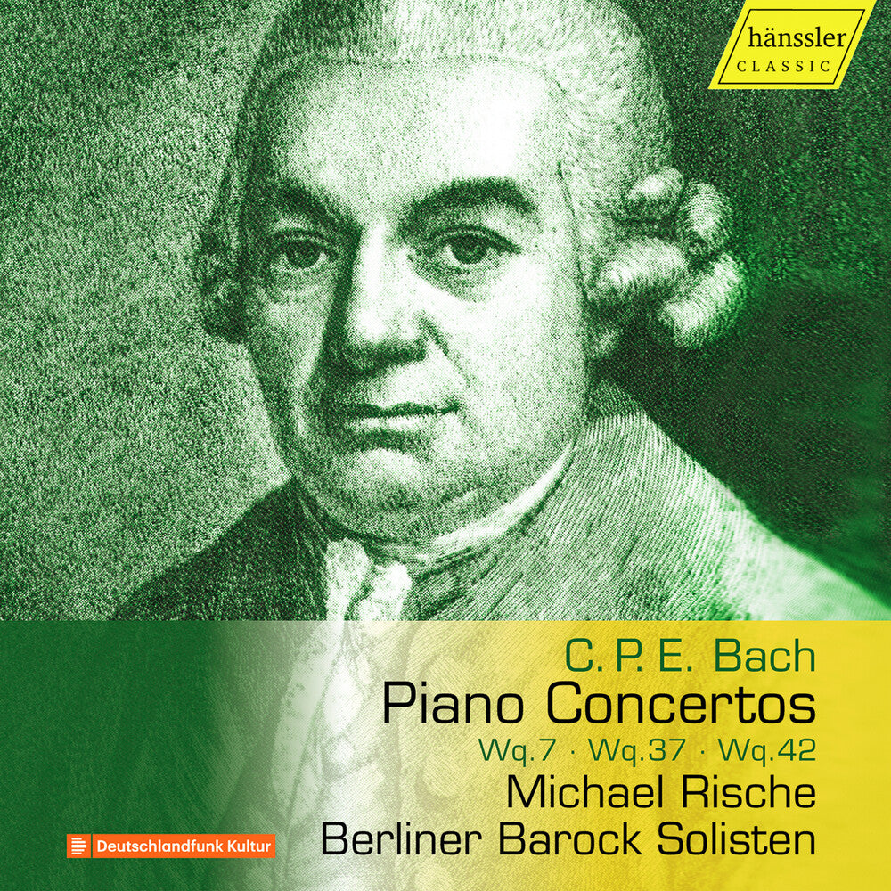 the album cover for Rische, Michael - C.P.E. Bach: Piano Concertos, Wq. 7, Wq. 37 & Wq. 42
