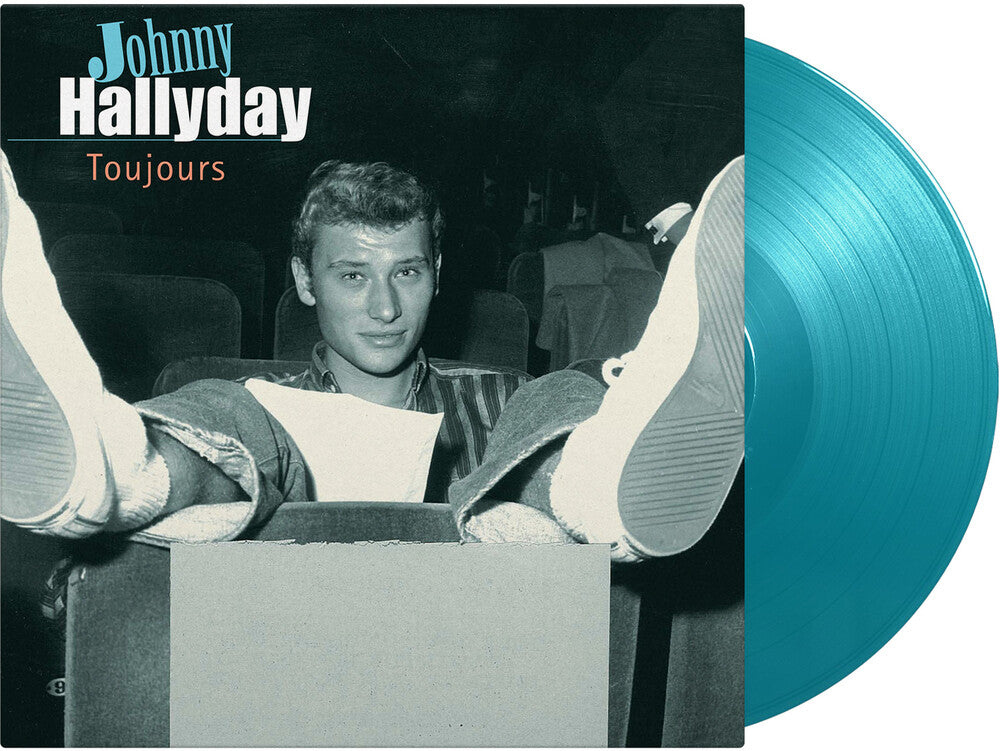 the album cover for Johnny Hallyday - Toujours - Turquoise Vinyl [Colored Vinyl] [Limited Edition] [180 Gram]
