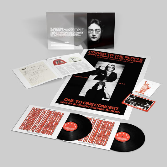 the album cover for John Lennon, Plastic Ono Band - Power To The People: Live at the One To One Concert [2 180g LP]