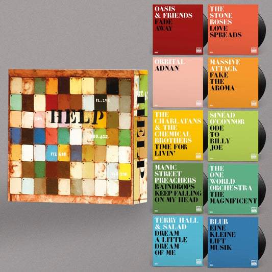 the album cover for Help 30th Anniversary / Various (Box) (Aniv) - Help 30th Anniversary / Various [7inch Box Set]