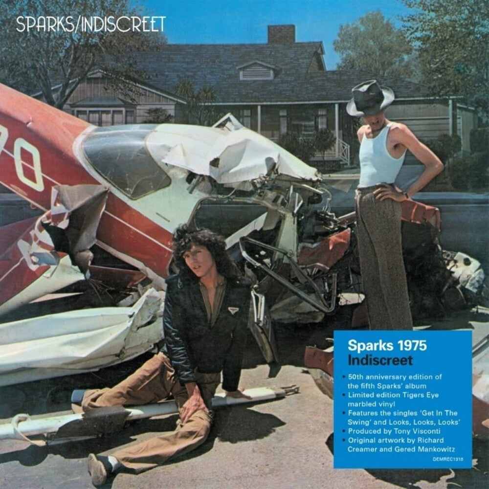 the album cover for Sparks - Indiscreet: 50th Anniversary [Colored Vinyl] [Limited Edition] (Uk)