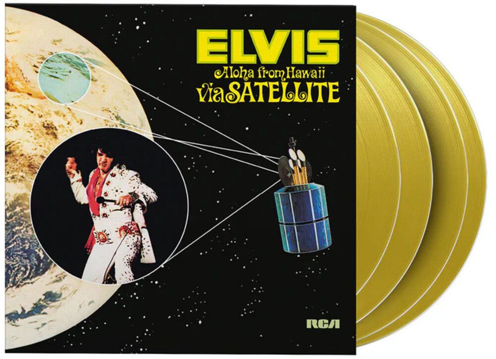 the album cover for Elvis Presley - Aloha From Hawaii Via Satellite [Colored Vinyl] [Limited Edition] [180 Gram]