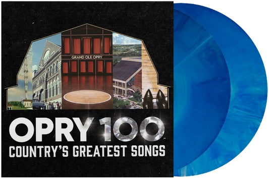 the album cover for Grand Ole Opry 100 / Various (Blue) (Colv) (Iex) - Opry 100: Country's Greatest Songs [Indie Exclusive Blue 2LP]