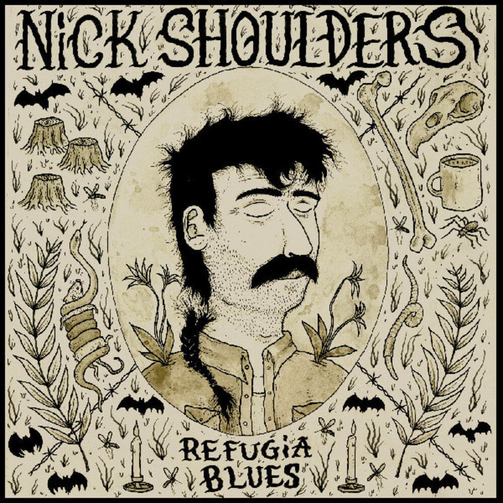 the album cover for Nick Shoulders - Refugia Blues (Broz) [Colored Vinyl] (Ofgv) [Indie Exclusive]