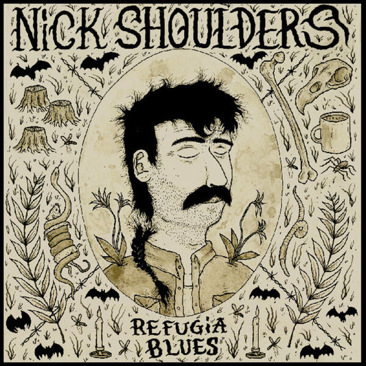 the album cover for Nick Shoulders - Refugia Blues (Broz) [Colored Vinyl] (Ofgv) [Indie Exclusive]