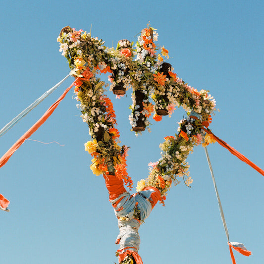 the album cover for The Devil Wears Prada - Flowers [Indie Exclusive orange crush LP]