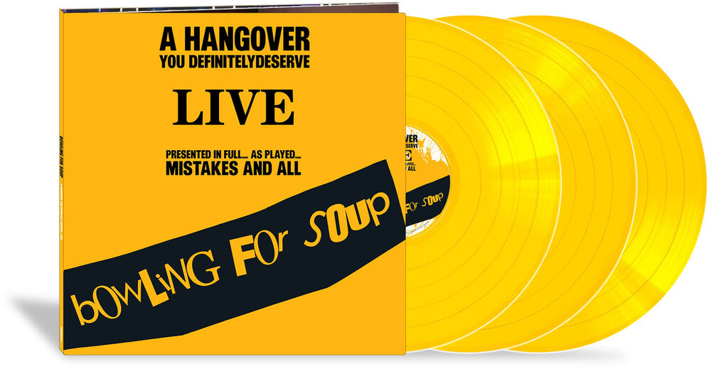 the album cover for Bowling For Soup - Hangover You Definitely Deserve (Live) [Colored Vinyl]