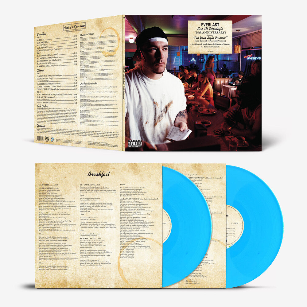 the album cover for Everlast - Eat At Whitey's (25th Anniversary) (Blue) [Colored Vinyl]